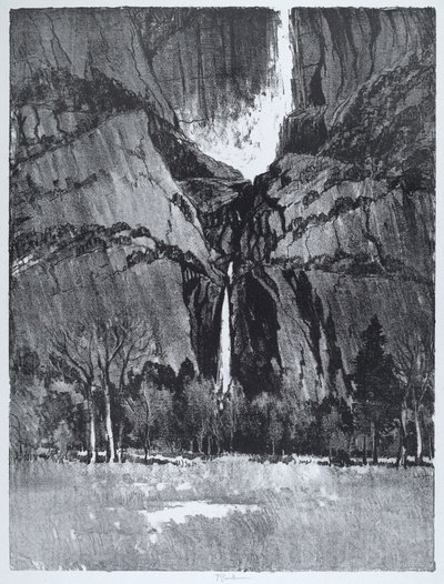 Lower Falls, Yosemite od Joseph Pennell