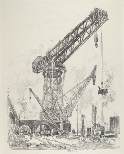 Vyrobeno v Německu, Velký jeřáb, 1916. od Joseph Pennell
