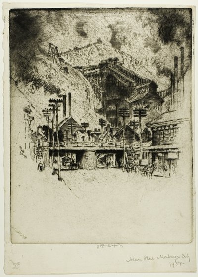 Main Street, Mahanoy City od Joseph Pennell