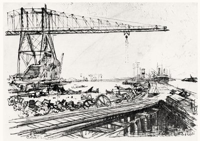 Mount Hope, deska II z Panamského průplavu od Josepha Pennella, 1912 (dřevěné uhlí) od Joseph Pennell