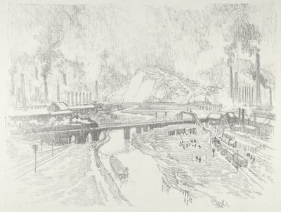 Munition Town, 1916. od Joseph Pennell