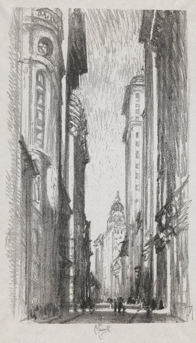 Nassau Street, číslo 5 v kolekci Iconophie Club od Joseph Pennell