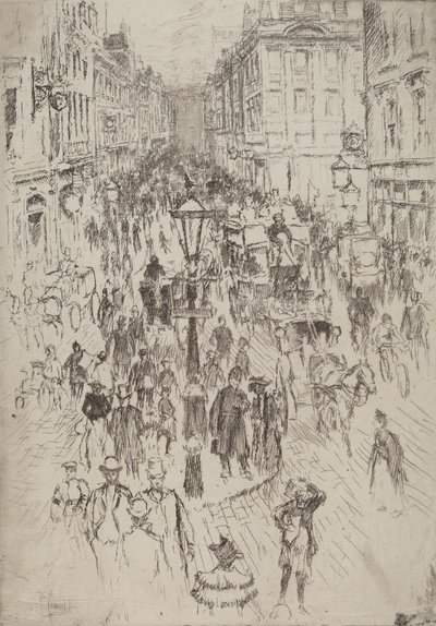 New Oxford Street, Londýn, 1893. od Joseph Pennell