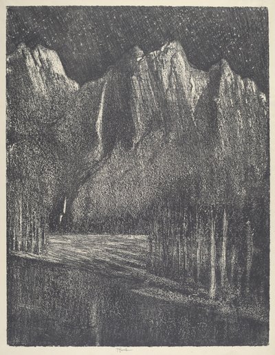 Noc v Yosemite, 1912. od Joseph Pennell