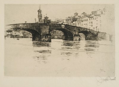 Ponte Santa Trinita, Florencie od Joseph Pennell