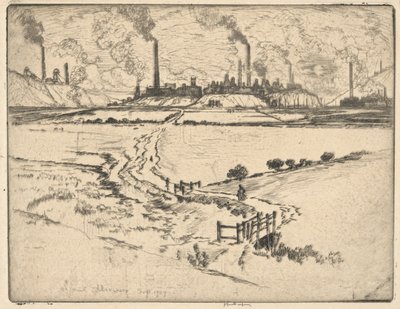 Potlands, Longport, září 1909, (Stokes?) od Joseph Pennell