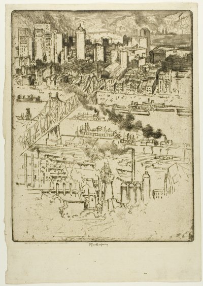 Nádraží, Pittsburgh od Joseph Pennell
