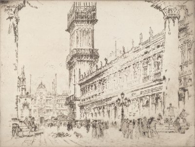 Přestavba Campanile, Benátky, č.II, 1911. od Joseph Pennell