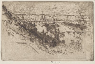 Rouen, z Bon Secours od Joseph Pennell