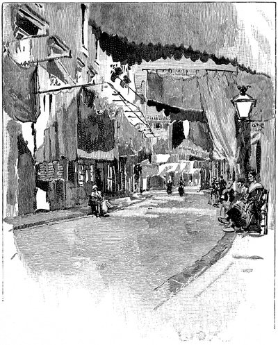 Rue de Beaucaire. Rytina Joseph Pennell 1888 od Joseph Pennell