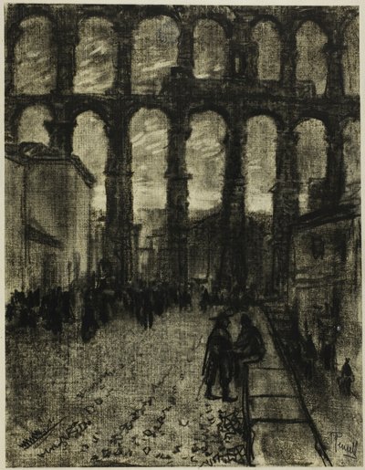Segovia, Akvadukt z trhu od Joseph Pennell
