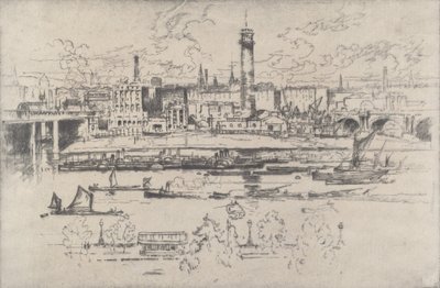 Střílená věž mezi mosty, 1910. od Joseph Pennell