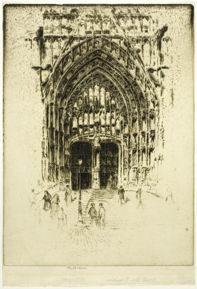 Jižní dveře, Beauvais od Joseph Pennell