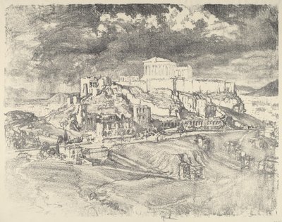 Bouře za Akropolí, 1913. od Joseph Pennell