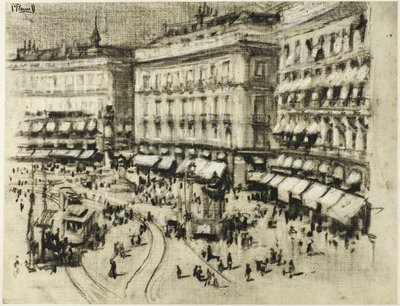 Letní den v Madridu od Joseph Pennell