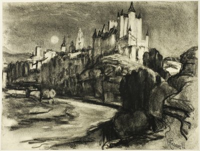 Alcazar, Segovia od Joseph Pennell