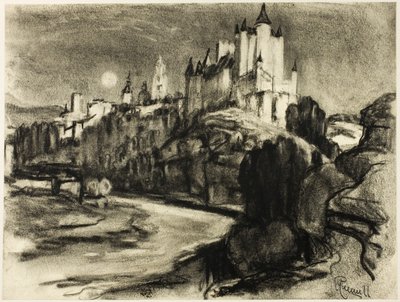 Alcazar, Segovia od Joseph Pennell