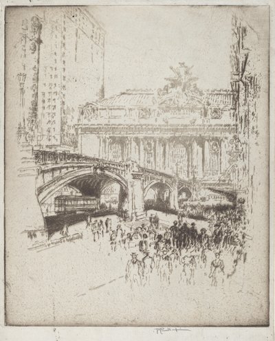 Přístup k Grand Central, New York od Joseph Pennell