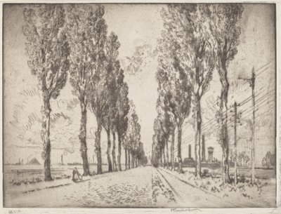 Avenue, Valenciennes od Joseph Pennell