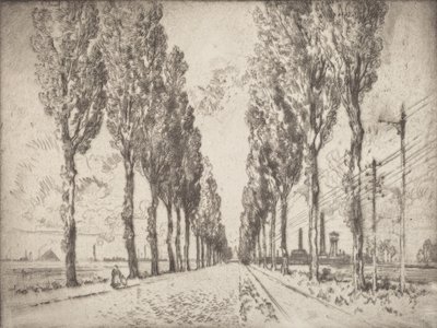 Avenue, Valenciennes, 1910. od Joseph Pennell