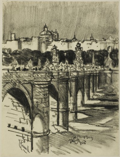 Most v Toledu, Madrid od Joseph Pennell