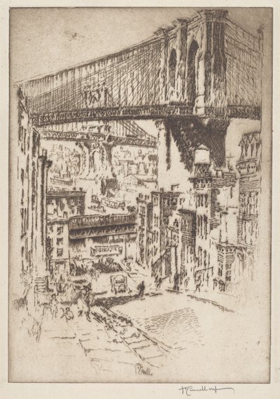 The Bridges z Brooklynu od Joseph Pennell