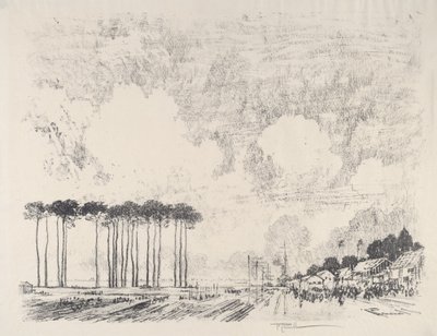 The Embarkation Camp, Classic Grove, 1917. od Joseph Pennell