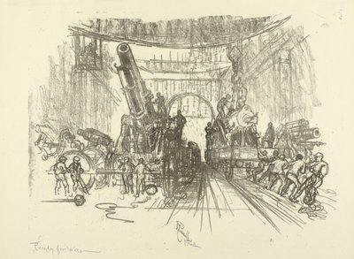 Anglická válečná série: W.453. Připraven na válku, 1916 od Joseph Pennell