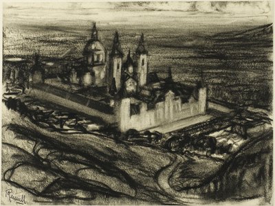 Escorial ze sídla Filipa (Filipovo křeslo) od Joseph Pennell