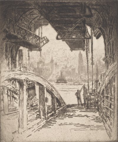 The Ferry House, 1919. od Joseph Pennell