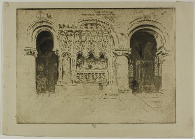 Hrobka zakladatele, kostel sv. Bartoloměje Velikého od Joseph Pennell