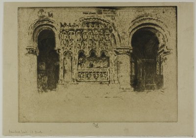 Hrobka zakladatele, kostel sv. Bartoloměje Velikého od Joseph Pennell