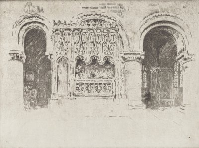 Hrob zakladatele, kostel svatého Bartoloměje Velikého, 1903. od Joseph Pennell