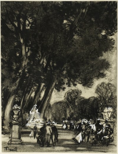 Zahrada ostrova, Aranjuez od Joseph Pennell