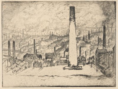 Velký komín, Bradford od Joseph Pennell