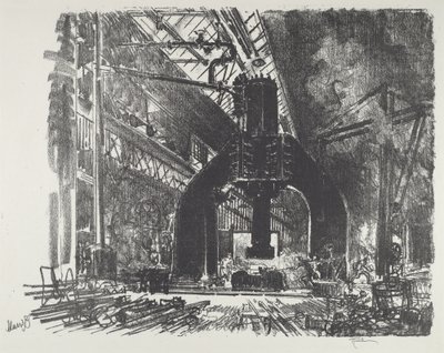 Velké kladivo, 1916. od Joseph Pennell