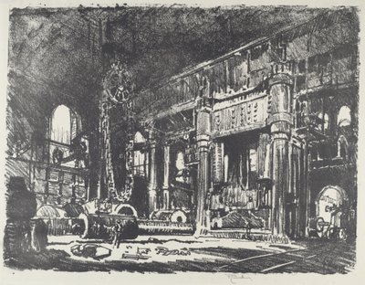 The Gun Forge, 1916. od Joseph Pennell