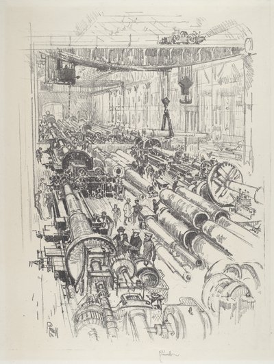 Obchod se zbraněmi, 1916. od Joseph Pennell
