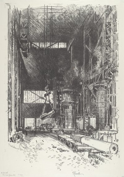 The New Gun-Pit, 1916. od Joseph Pennell