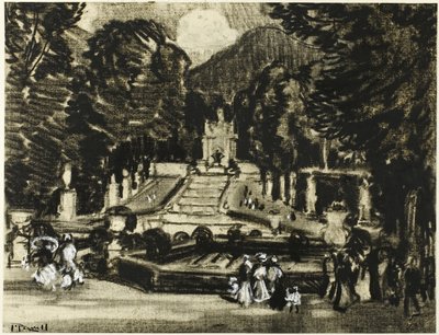 Park, La Granja od Joseph Pennell