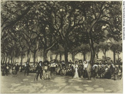 Promenády v Madridu od Joseph Pennell