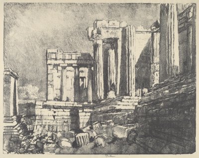 Propylaea, Atény od Joseph Pennell