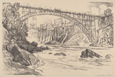 Ocelový most, 1910. od Joseph Pennell