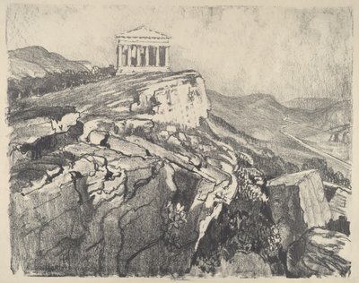 Chrám Concordie na hradbách, Girgenti od Joseph Pennell