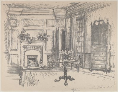 Horní místnost, Stenton, 1912. od Joseph Pennell