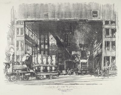 Urny, lití velkých mušlí, 1916. od Joseph Pennell