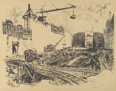 Stěny Pedro Miguel Lock od Joseph Pennell