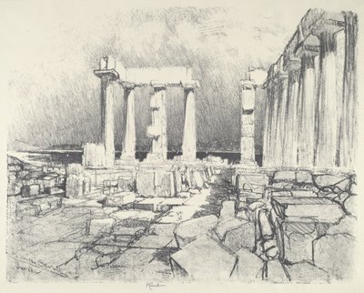 Víno-tmavé moře, Sunium, 1913. od Joseph Pennell