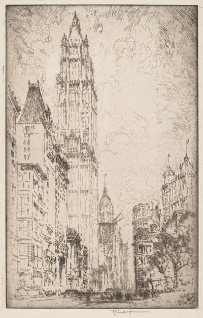 Budova Woolworth od Joseph Pennell