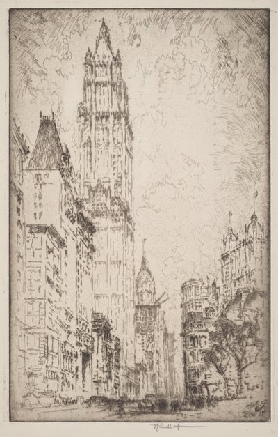 Budova Woolworth od Joseph Pennell